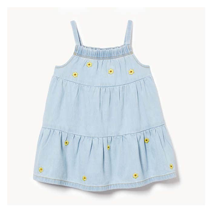 Bébés Filles Robe en denim pour bébés filles - Poudre Bleu